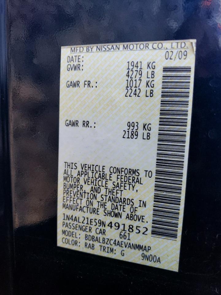 1N4AL21E59N491852 2009 Nissan Altima 2.5