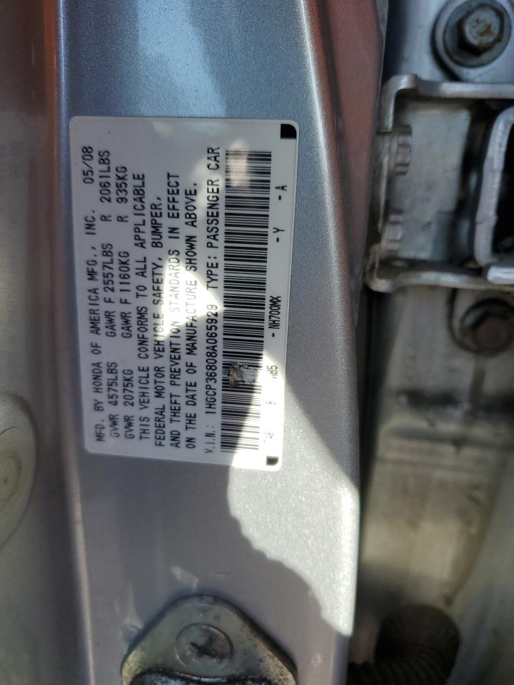 1HGCP36808A065929 2008 Honda Accord Exl