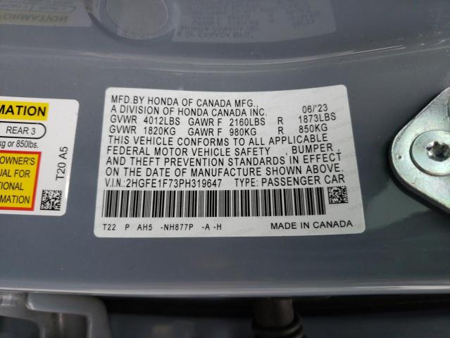 2023 HONDA CIVIC EX - 2HGFE1F73PH319647