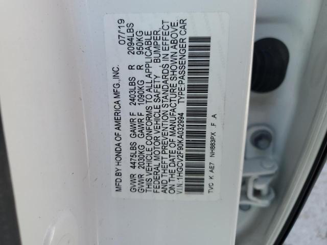 2019 HONDA ACCORD TOU - 1HGCV2F90KA032994