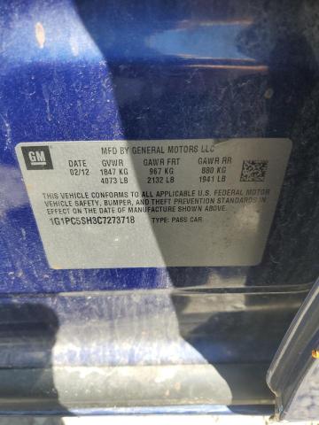 2012 Chevrolet Cruze Ls VIN: 1G1PC5SH3C7273718 Lot: 51813864