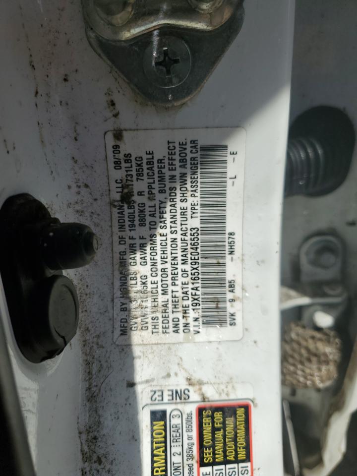 19XFA165X9E046553 2009 Honda Civic Lx