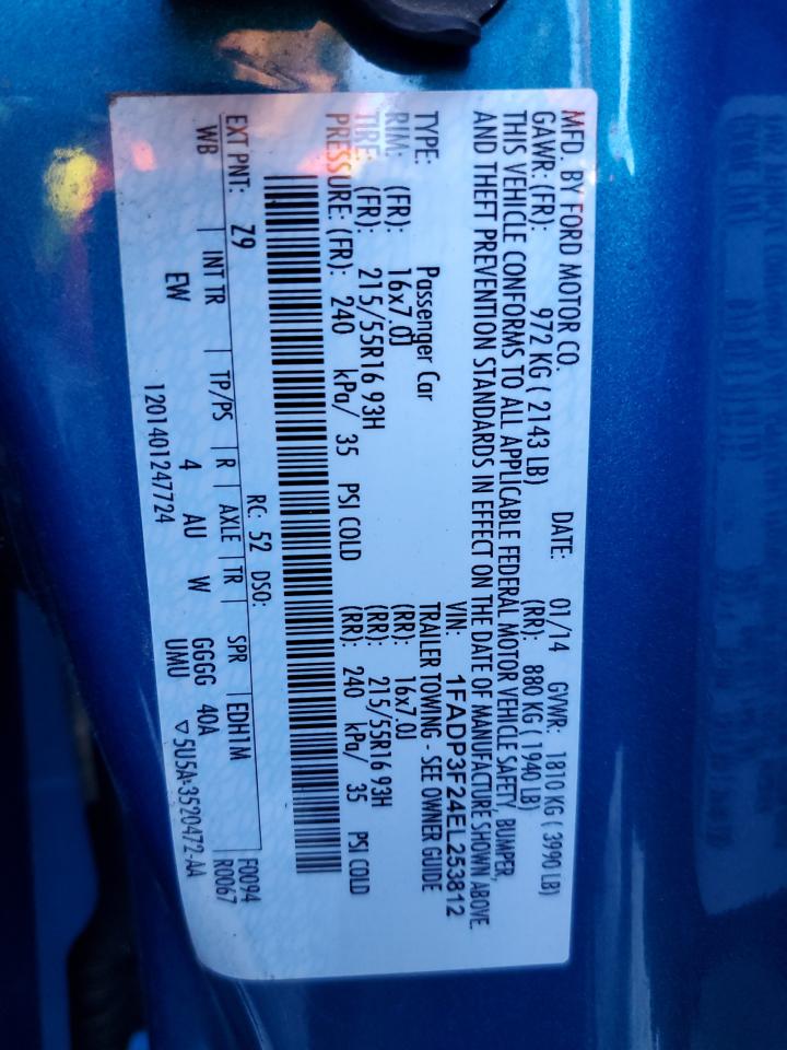 1FADP3F24EL253812 2014 Ford Focus Se