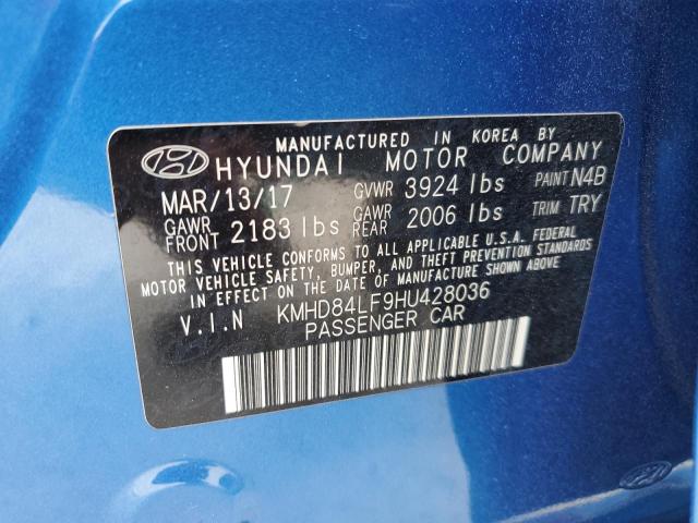 2017 HYUNDAI ELANTRA SE - KMHD84LF9HU428036