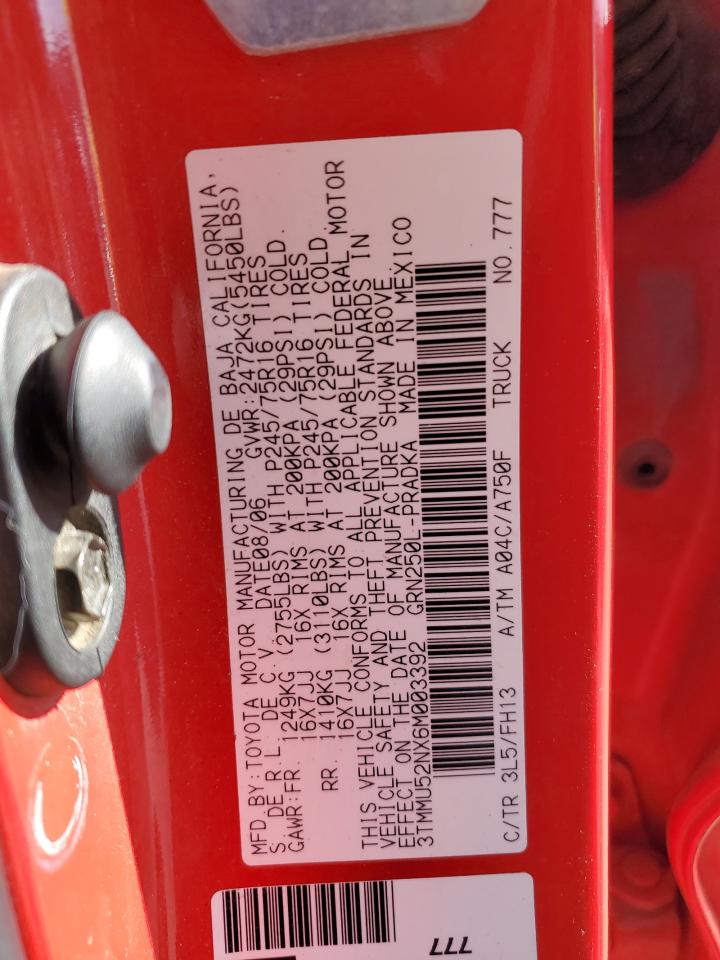 3TMMU52NX6M003392 2006 Toyota Tacoma Double Cab Long Bed