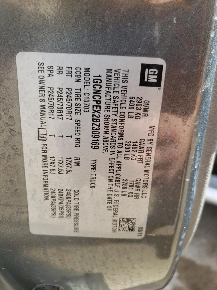 1GCNCPEX2BZ309169 2011 Chevrolet Silverado C1500