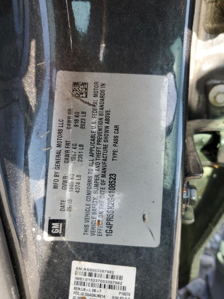 1G4PR5SK2G4108523 2016 Buick Verano Convenience