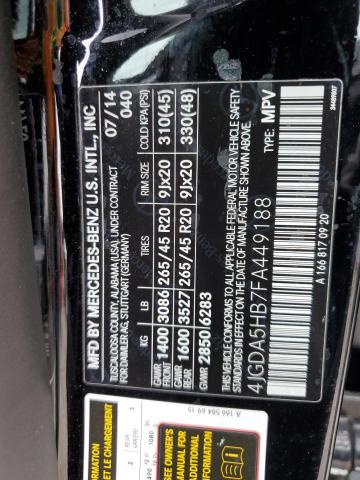 VIN 4JGDA5HB7FA449188 2015 Mercedes-Benz ML-Class, ... no.13