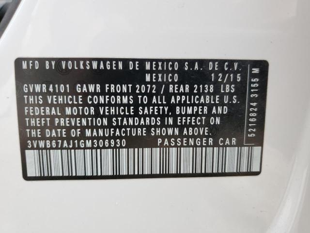 2016 VOLKSWAGEN JETTA SE - 3VWB67AJ1GM306930