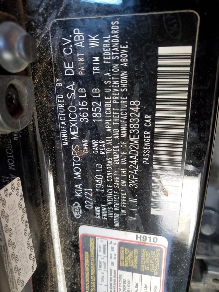 2021 Kia Rio Lx vin: 3KPA24AD2ME383248