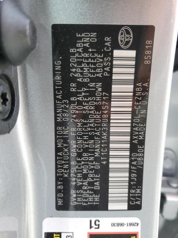 VIN 4T1C11AK3RU845717 2024 Toyota Camry, LE no.12