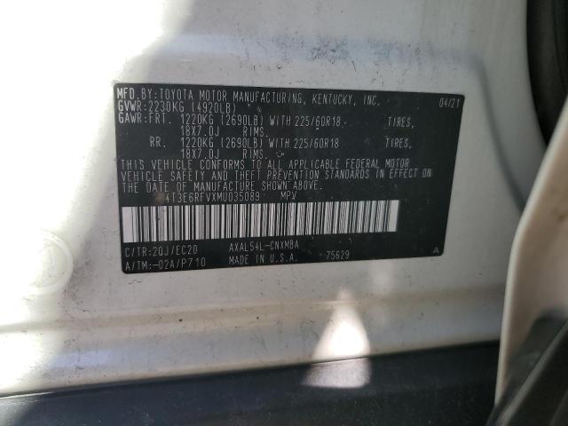 2021 Toyota Rav4 Xse VIN: 4T3E6RFVXMU035089 Lot: 51218224