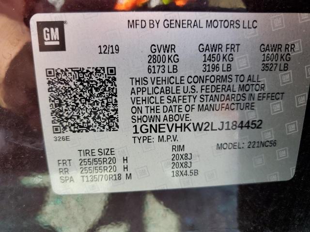 2020 CHEVROLET TRAVERSE L - 1GNEVHKW2LJ184452