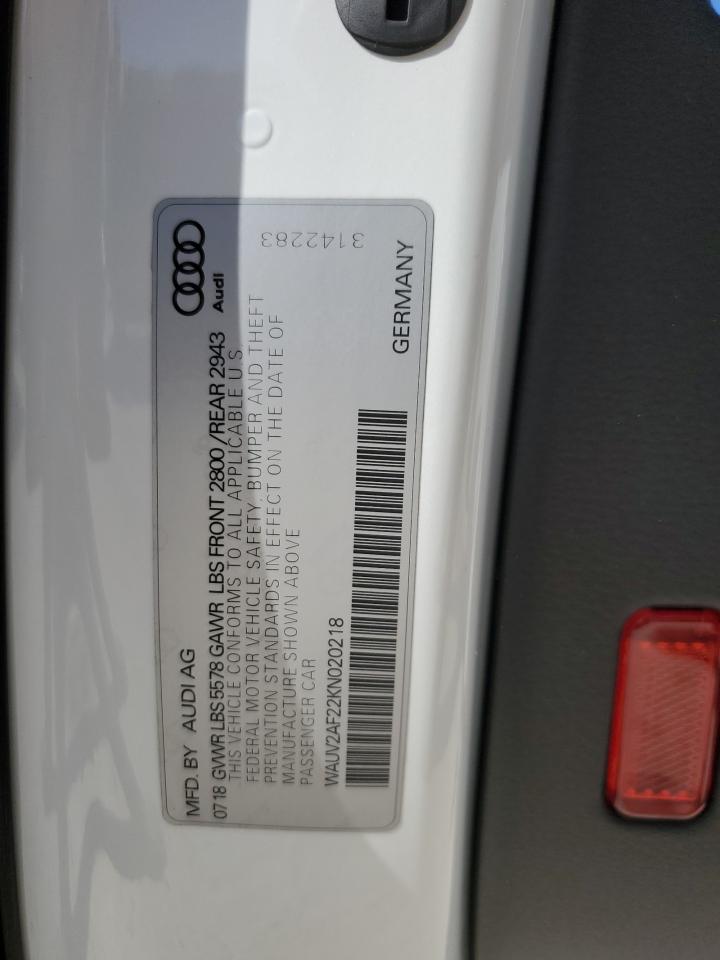 WAUV2AF22KN020218 2019 Audi A7 Prestige S-Line