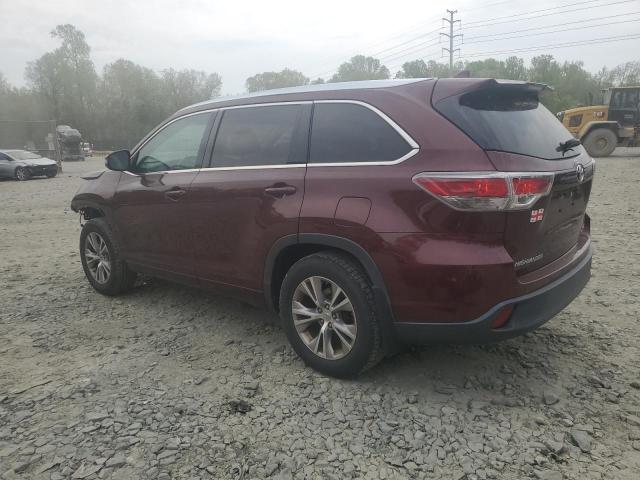 VIN 5TDJKRFH0FS213617 2015 Toyota Highlander, Xle no.2