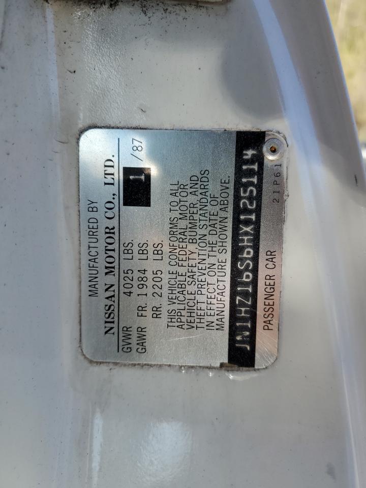 JN1HZ16S6HX125114 1987 Nissan 300Zx 2+2 JN1HZ16S6HX125114 1987 Nissan 300Zx 2+2