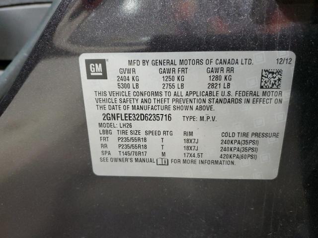 Lot #2461765501 2013 CHEVROLET EQUINOX LT salvage car