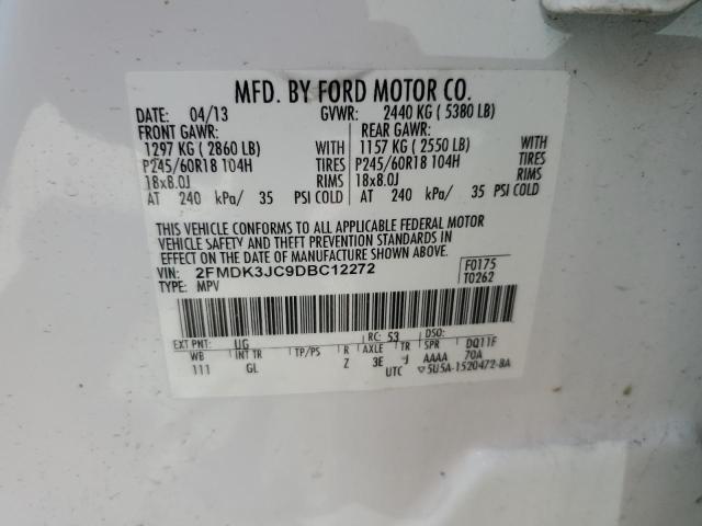 2FMDK3JC9DBC12272 2013 Ford Edge Sel