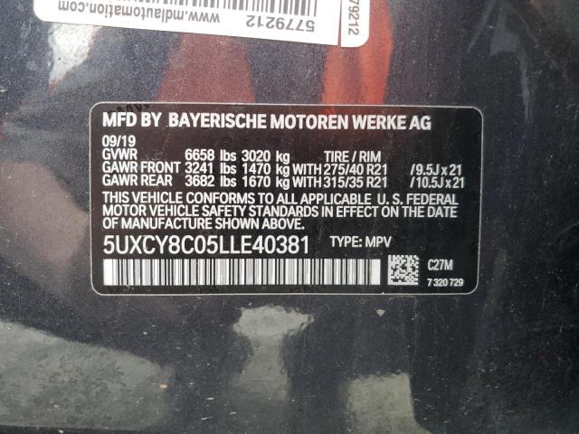 Lot #2477549435 2020 BMW X6 M50I salvage car