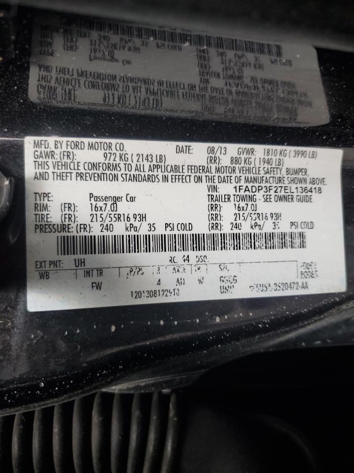 1FADP3F27EL136418 2014 Ford Focus Se