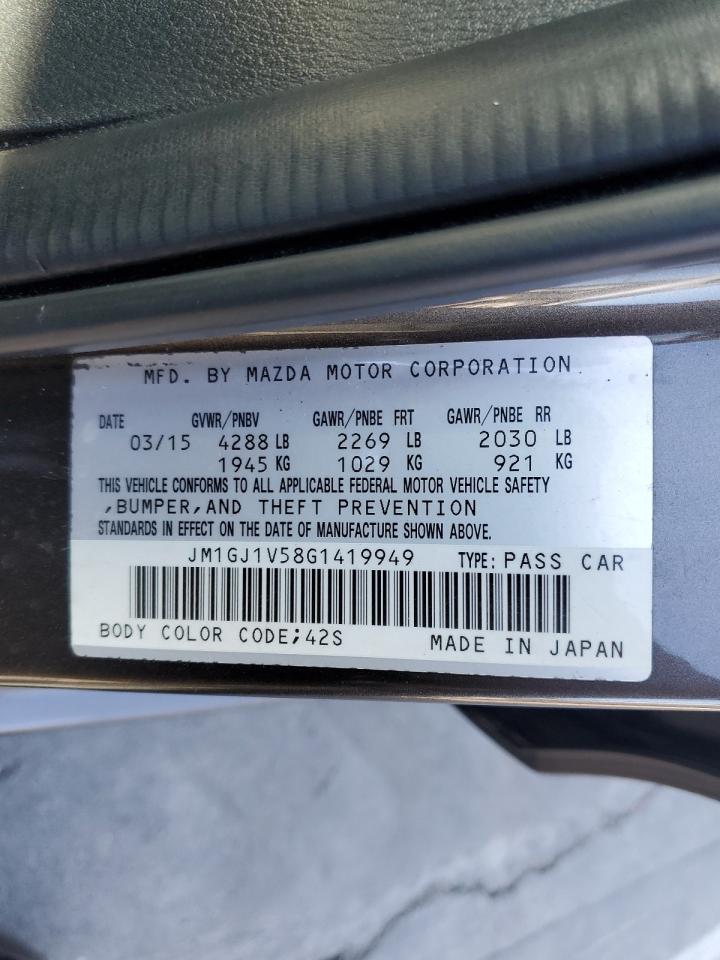 JM1GJ1V58G1419949 2016 Mazda 6 Touring