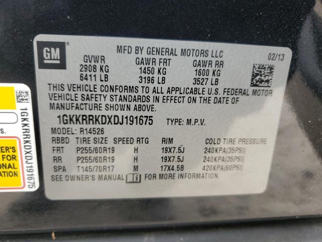 2013 GMC Acadia Slt-1 VIN: 1GKKRRKDXDJ191675 Lot: 50154114