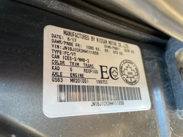 2017 NISSAN QASHQAI SV JN1BJ1CR3HW111658