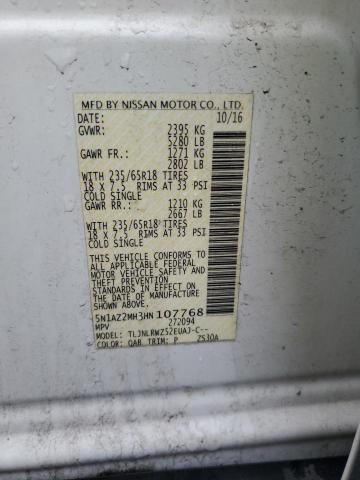 2017 NISSAN MURANO S/S - 5N1AZ2MH3HN107768