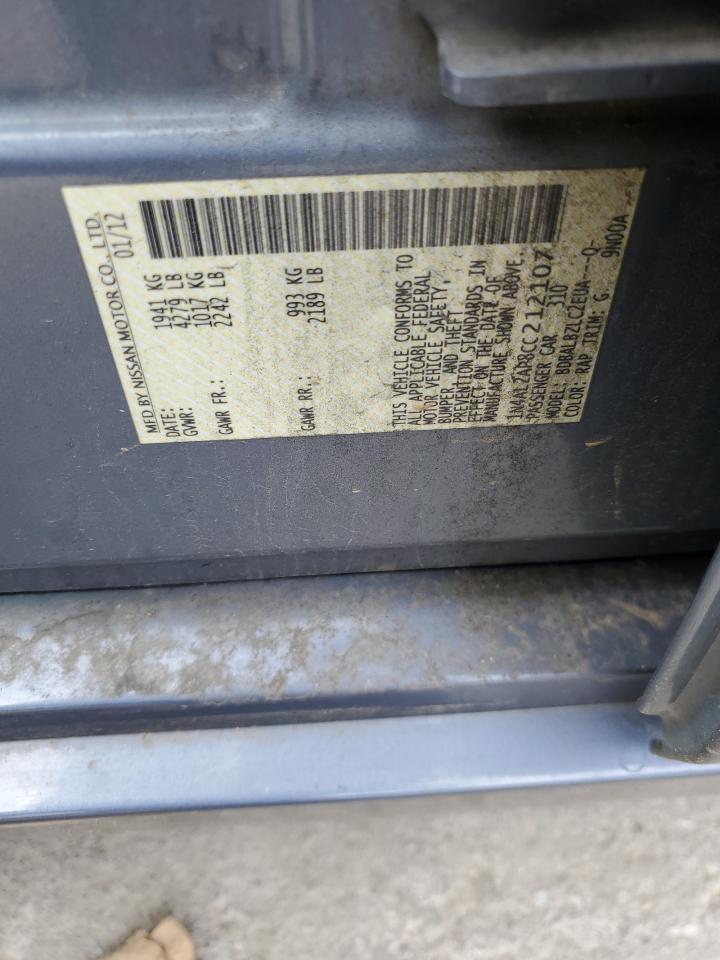 2012 Nissan Altima Base vin: 1N4AL2AP8CC212107