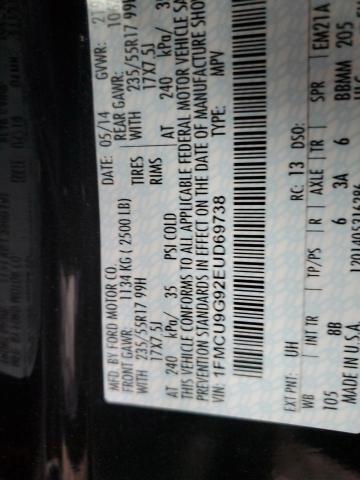 2014 Ford Escape Se VIN: 1FMCU9G92EUD69738 Lot: 50287774