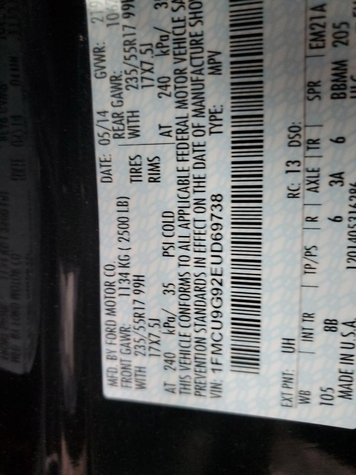 1FMCU9G92EUD69738 2014 Ford Escape Se