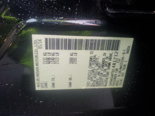 2014 Nissan Maxima S VIN: 1N4AA5AP7EC481712 Lot: 50631364