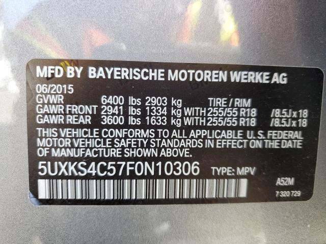 2015 BMW X5 xDrive35D VIN: 5UXKS4C57F0N10306 Lot: 51611594