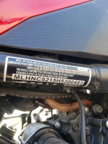 2017 HONDA CB300 F MLHNC5215H5300483