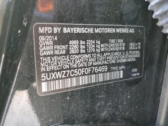 2015 BMW X3 SDRIVE2 5UXWZ7C50F0F76469