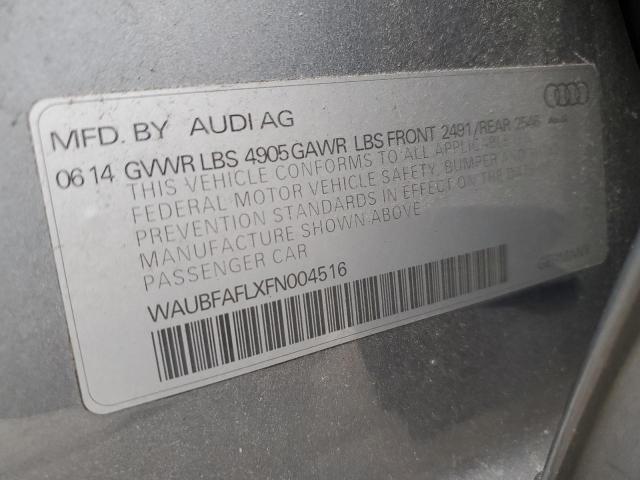 VIN WAUBFAFLXFN004516 2015 Audi A4, Premium no.12