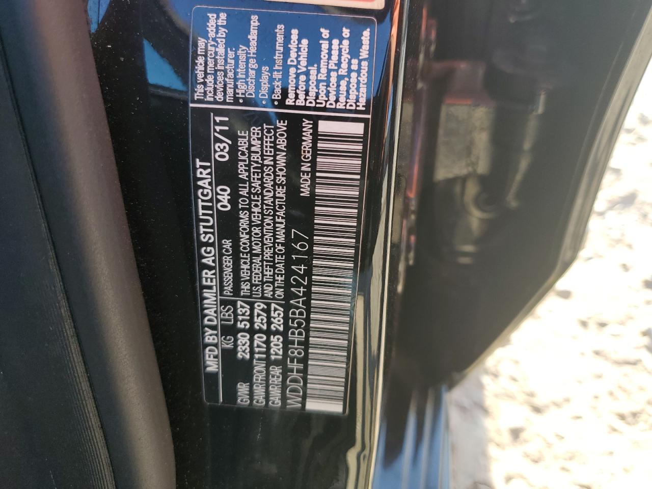 WDDHF8HB5BA424167 2011 Mercedes-Benz E 350 4Matic