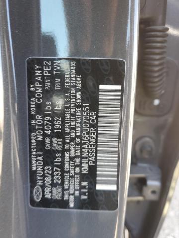 KMHLN4AJ6PU070551 Hyundai Elantra LI 12