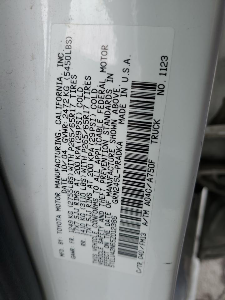 5TELU42N65Z012386 2005 Toyota Tacoma Double Cab