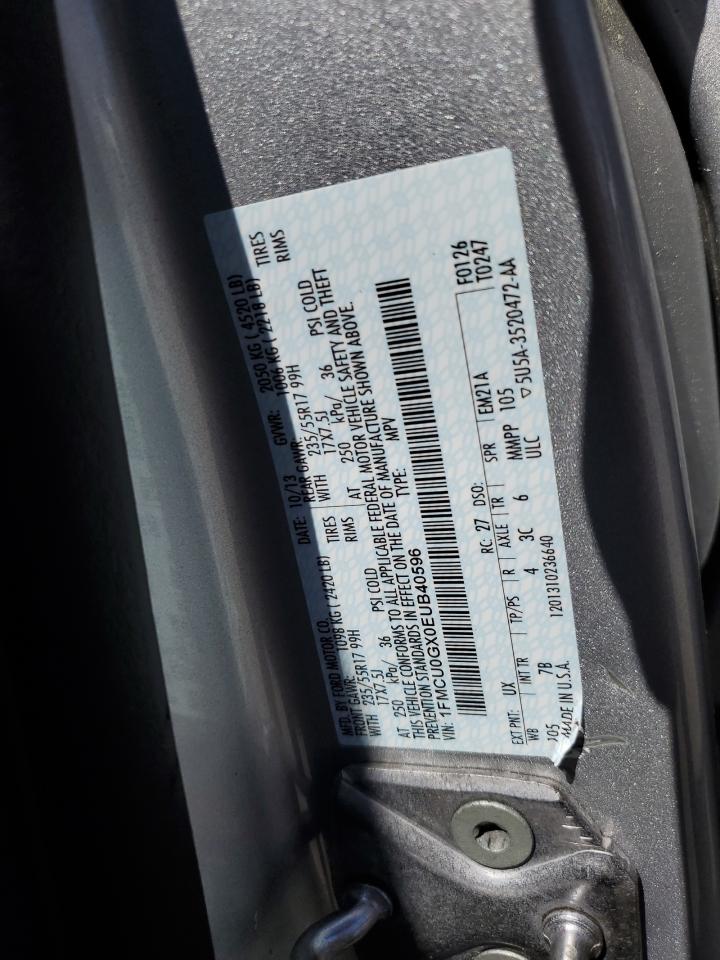 1FMCU0GX0EUB40596 2014 Ford Escape Se