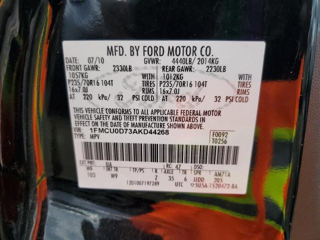 2010 Ford Escape Xlt VIN: 1FMCU0D73AKD44268 Lot: 53056874