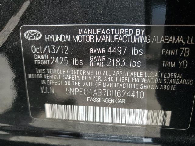 2013 Hyundai Sonata Se VIN: 5NPEC4AB7DH624410 Lot: 53002284