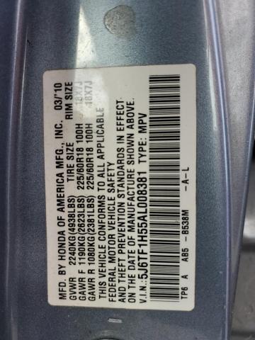 2010 Honda Accord Crosstour Exl VIN: 5J6TF1H55AL008381 Lot: 50425714