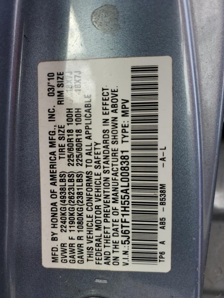 5J6TF1H55AL008381 2010 Honda Accord Crosstour Exl