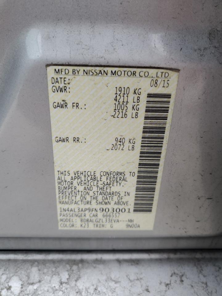 1N4AL3AP9FN903001 2015 Nissan Altima 2.5