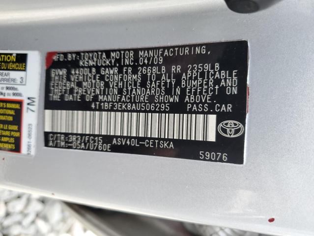 2010 Toyota Camry Base VIN: 4T1BF3EK8AU506295 Lot: 48916494