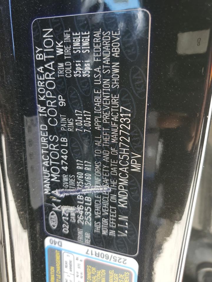 KNDPMCAC5H7272317 2017 Kia Sportage Lx