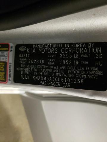 2013 Kia Rio Lx VIN: KNADM5A30D6101258 Lot: 53138704