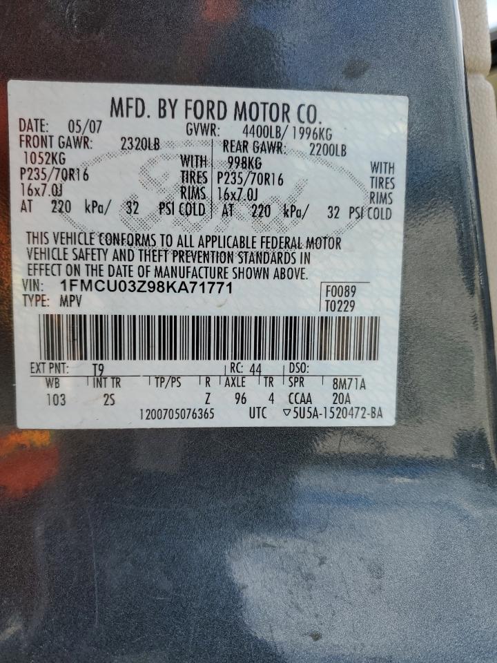 1FMCU03Z98KA71771 2008 Ford Escape Xlt