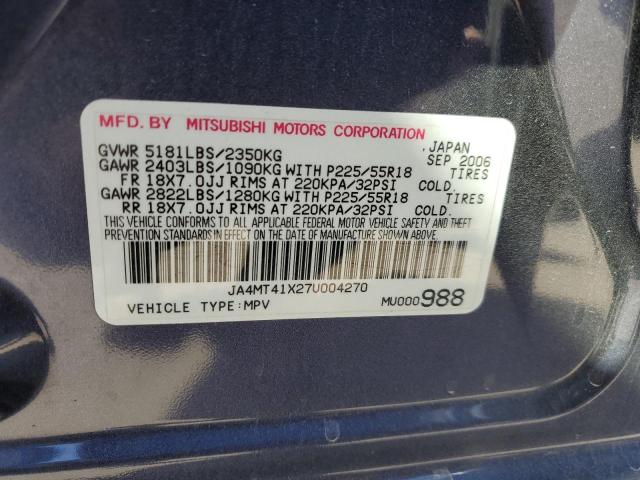 JA4MT41X27U004270 2007 Mitsubishi Outlander Xls